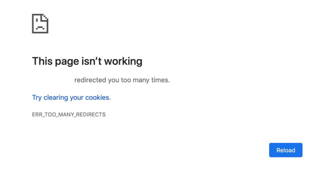 ERR_TOO_MANY_REDIRECTS error in chrome browser - ERR_TOO_MANY_REDIRECTS - Blog Haveli