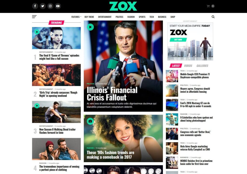 Zox News - Professional WordPress News & Magazine Theme - Best WordPress News Theme - Blog Haveli
