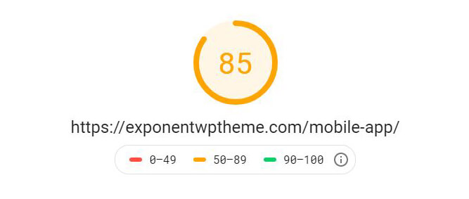 Exponent - Google Desktop Speed Test Fastest WordPress Theme